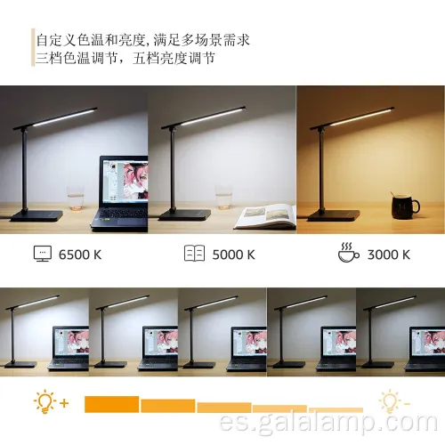 Lámpara de mesa de control táctil con 3 modos de color